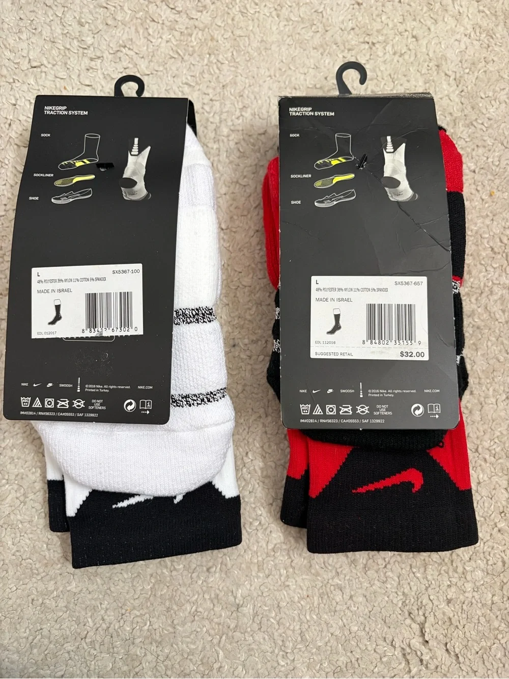 Nike power grip socks *rare* 2 pairs